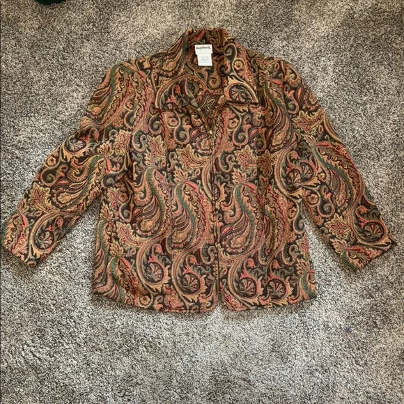 BonWorth Multicolor Tapestry Paisley Jacket - Picture 1 of 6